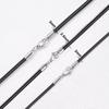 2/2.5/3mm Simple Rubber Rope Necklace For Men Women Fashion Jewelry Gift Casual Round Neck Black Necklace
