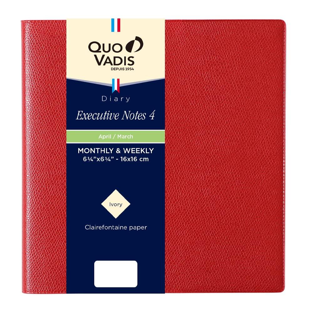 

QUOVADIS Diary Executive Notebook 4/Unpara (Weekly Vertical, Square Size 16x16cm) Red qv60201rd красный