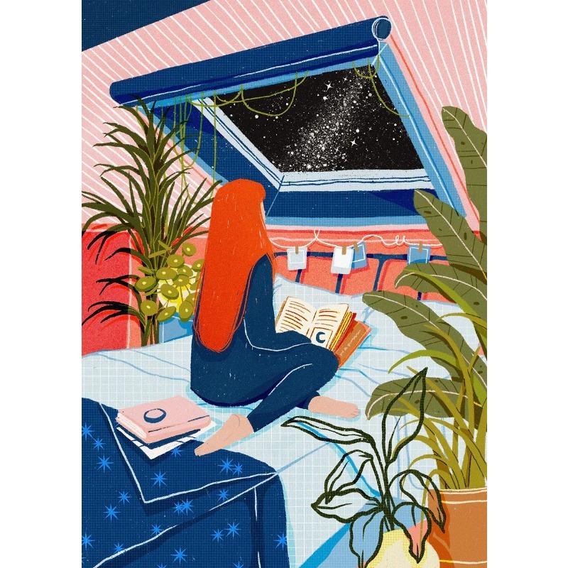 Bohemian Minimalist Character And Plant Leisure Posters Prints Canvas Painting Wall Art Picture Living Room Bathroom Home Decor