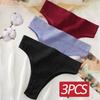 3 Stück/Set Damen Baumwollhöschen Nahtlose Hohe Taille Tanga Bequem Sexy Damen Unterwäsche Höschen Slips Intimwäsche S-XL