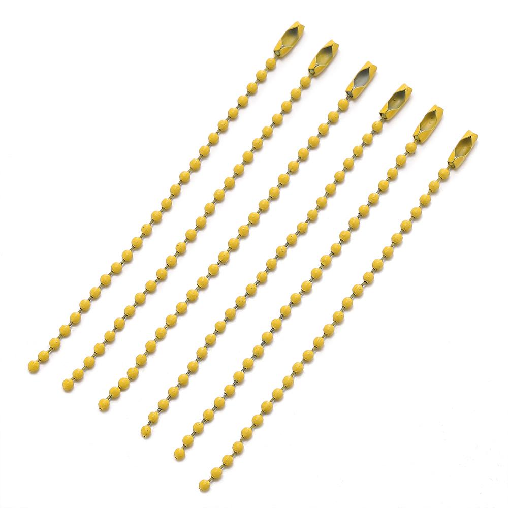 20Pcslot 1012Cm Iron Colorful Ball Bead Chain Fits Key Chain Dolls Label Hand Tag Connectors Diy Jewelry Making Supplies