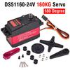 60/80/150/160KG DS5160 DS5180 DS51150 DS51160 Digital Metal Gear Robot RC 1/5 Servo Waterproof  High Torque IP67 18T Servos Arm
