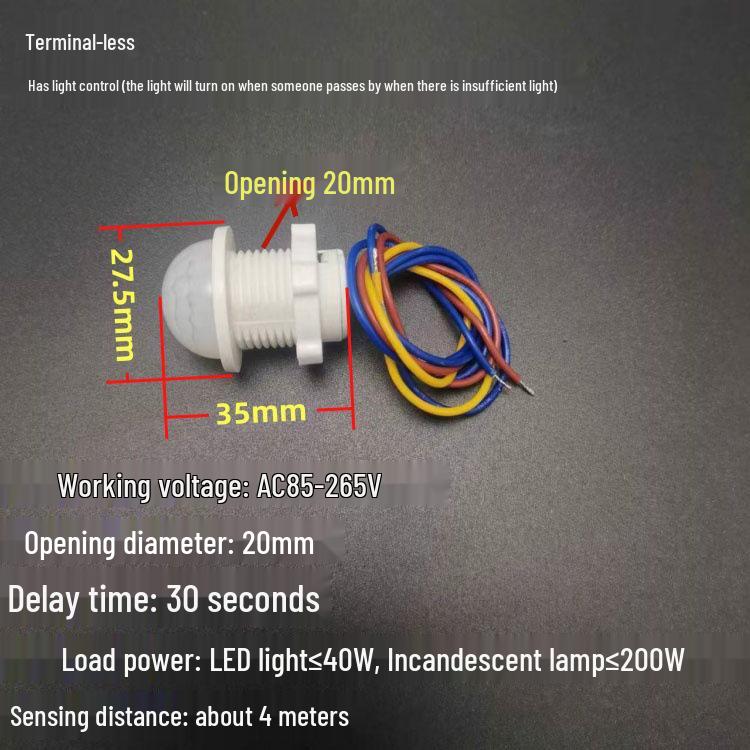 220V Infrared Motion Sensor Light Module for Bathroom & Corridor