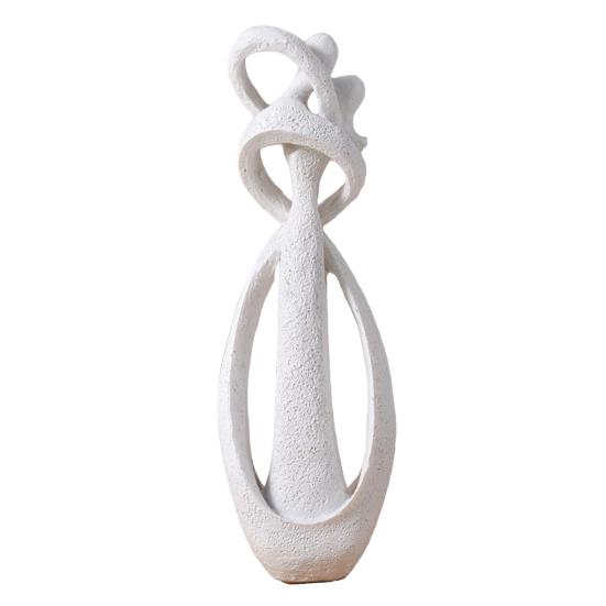 Modern Abstract Couple Statue Kissing Lover Sculpture Romantic Resin Hugging Couple Figurine A