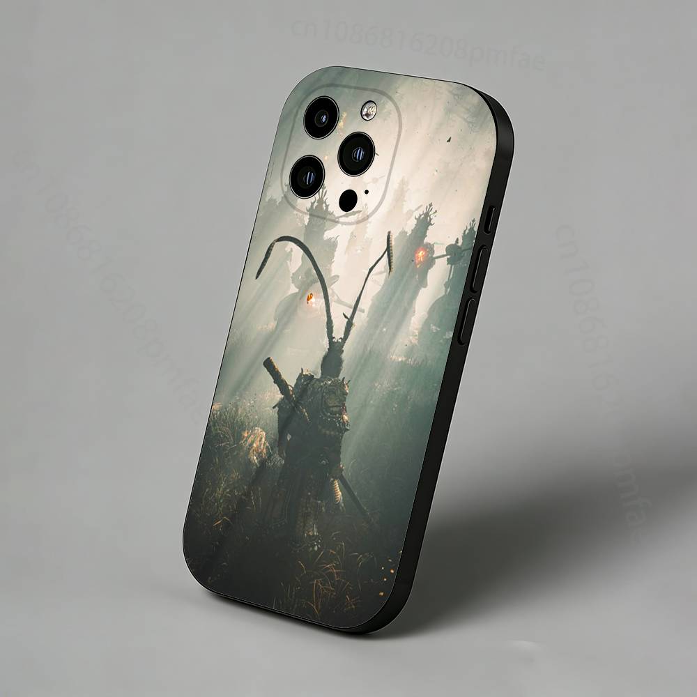 B-Black Myth Wukong Phone Case for iPhone 17 Air 16 Pro Max 16e 15 Plus 14 13 Mini 12 11  Back Cover