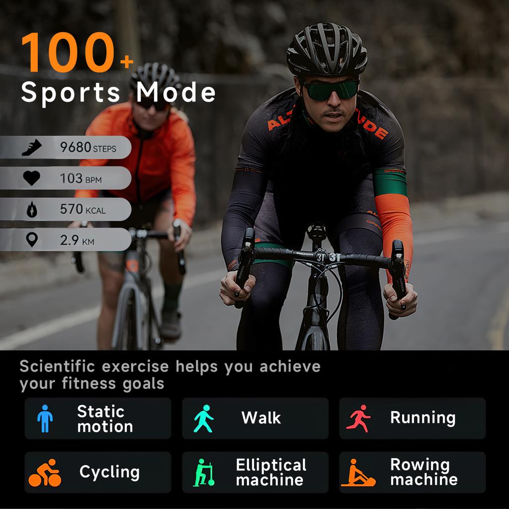 SACOSDING Smart Watch Men Outdoor Sports GPS Positioning Flashlight Altitude Air Pressure BT Calling Health Monitoring Smartwatch