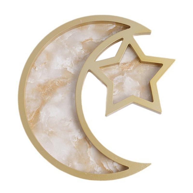 Elegant Eid Tray with Star and Moon Shape Eid Home Accessories Perfect for Eid Celebration and Home Decorations