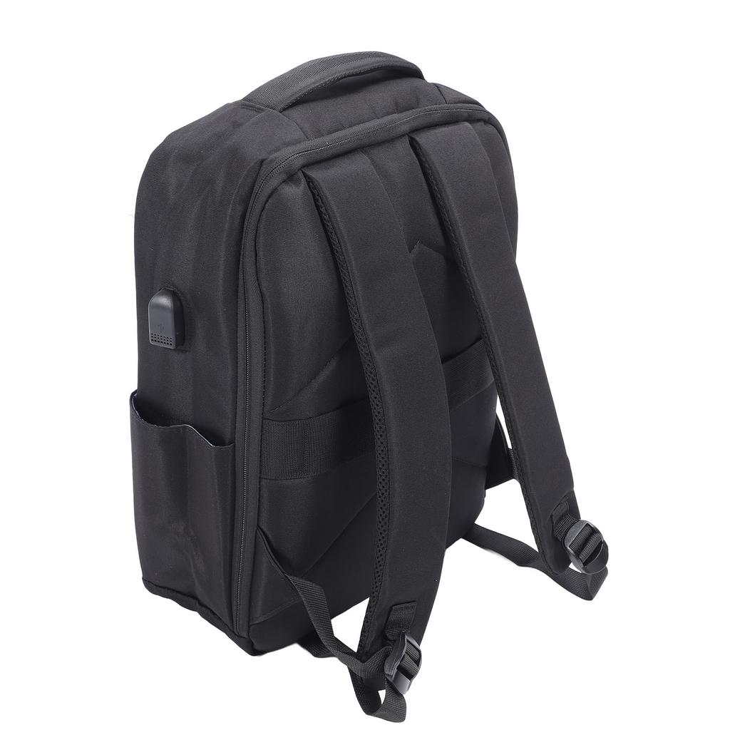 Backpack with USB Charging Port Black Water Resistant Anti Theft Password Lock Storage Backpack for Satellite Accessories Laptop