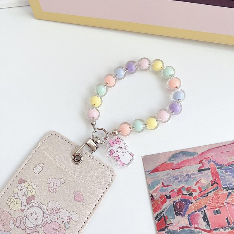 Mikko Cute Japan Cartoon Card Holder 2024: Soft Leather Double Slot for Girls' Campus and Meal Cards