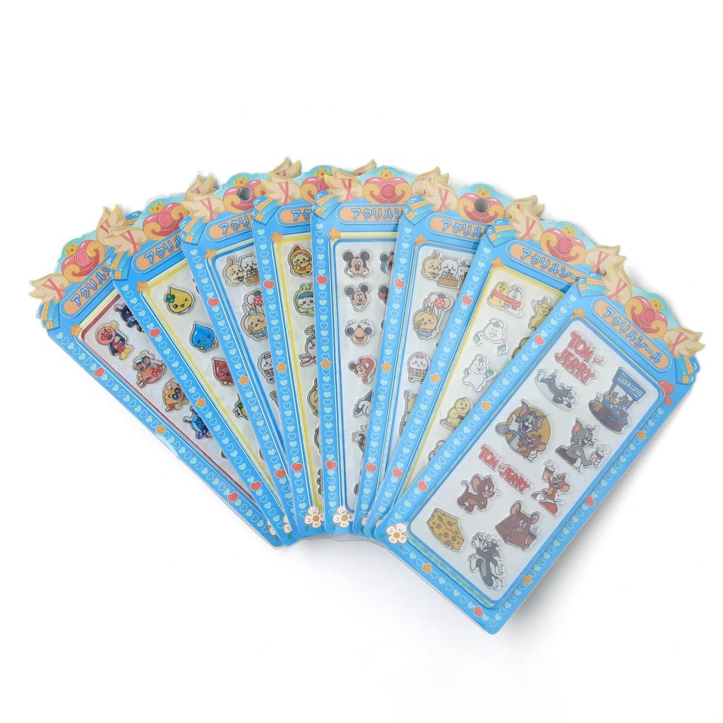 3D Acrylic Cartoon Princess Scene Stickers for Kids - Creative Decorative Stick-On Fun