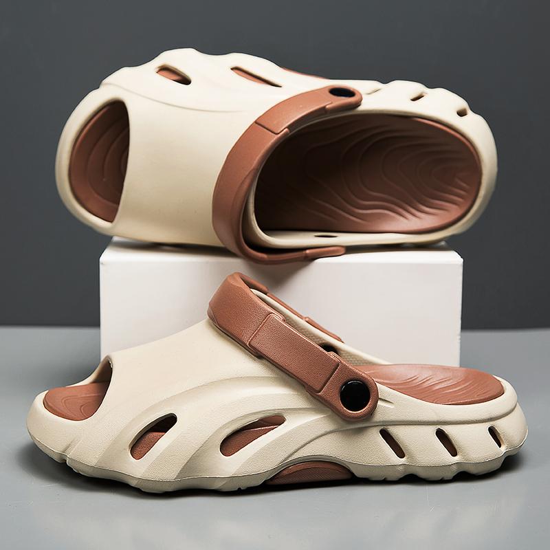 

Мужские тапочки. Сандалии. Домашняя и уличная обувь для мужчин. Мягкие и удобные, износостойкие, нескользящие, унисекс, с толстой подошвой, новинка. 44 хаки