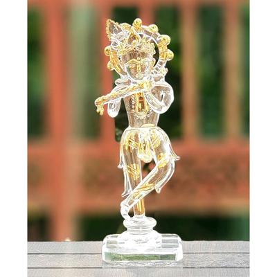 Statue de Krishna Kishan Murti, sculpture (5,25") | Verre cristallin