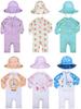 Kids' Cute Quick-Dry One-Piece Swimsuit: Long Sleeve, Sun Protection for Boys, Girls, Infants & Toddlers
