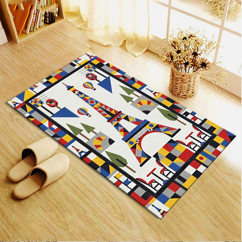 2025 New Paris Eiffel Tower Carpet Rug for Living Room Bedroom Home Sofa Decoration,Kids play Non-slip Floor Mat94