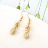 Fruit Pineapple Alloy Drop Earrings Vintage Gold Color Pendant Earrings for Women Party Charm Jewelry Accessories