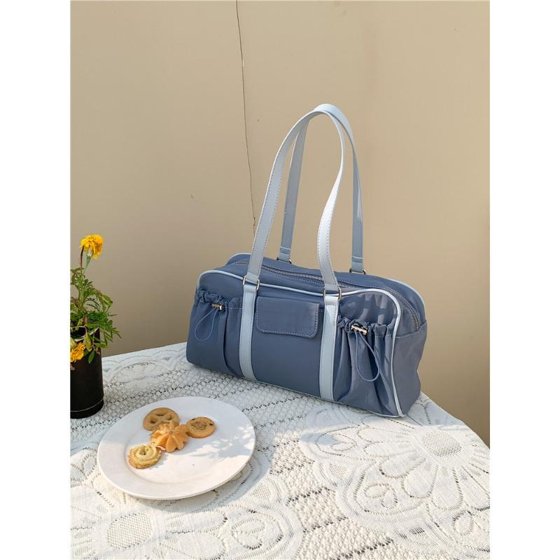 

Новая женская универсальная сумка через плечо большой вместимости для поездок на работу, повседневная нейлоновая сумка подмышку синий