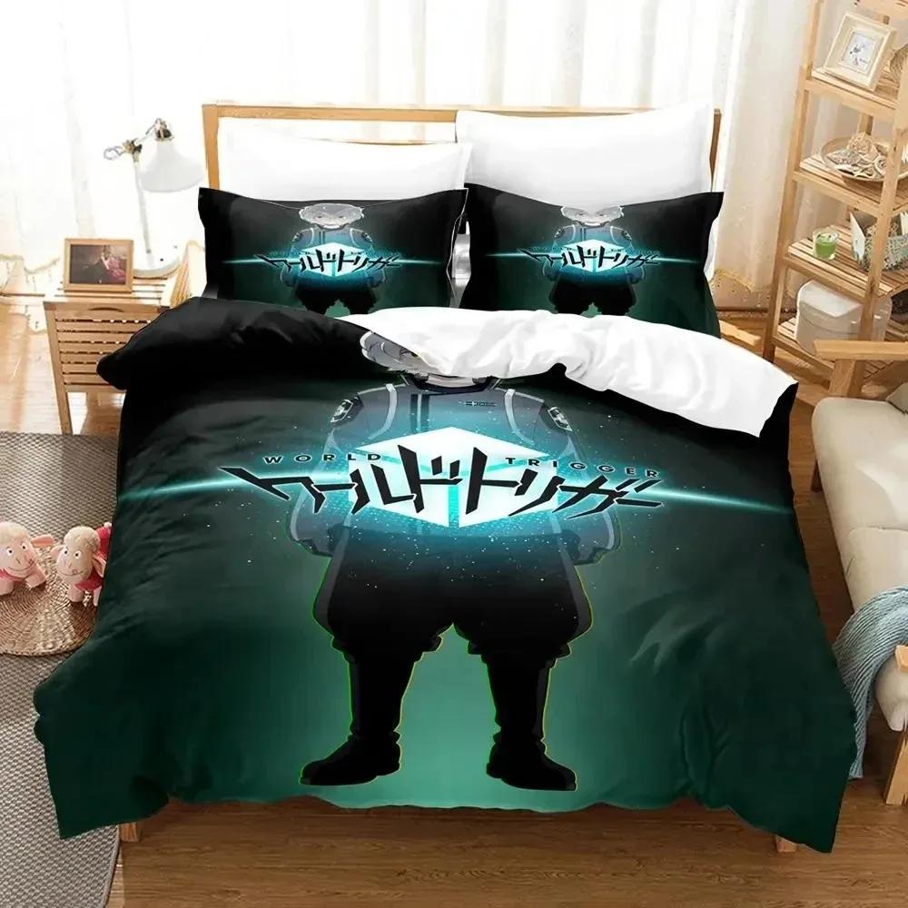 Anime Osamu Mikumo World Trigger Bedding Set Duvet Cover Bed Set Quilt Cover Pillowcase Comforter king Queen Size Boys Adult
