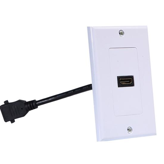 DOONJIEY Single Port Clarity 1080P HDMI-compatible Full High Wall Plate Faceplate Socket