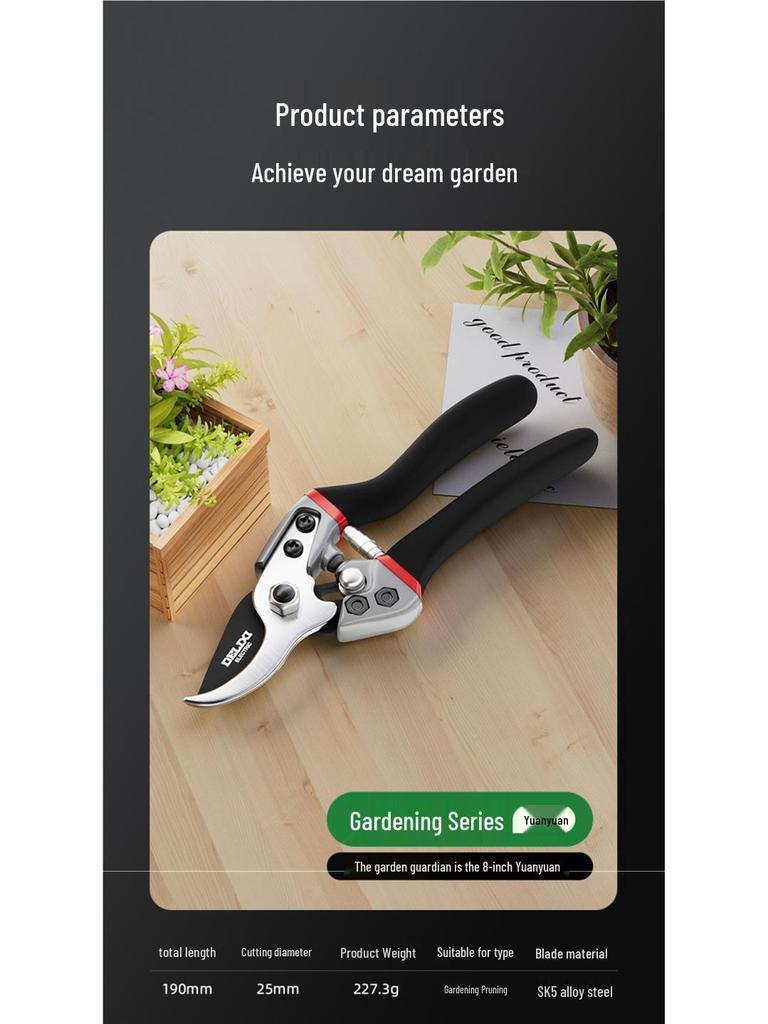 Delixi Electric Pruning Shears for Gardening, Branch Cutting, and Fruit Tree Pruning
