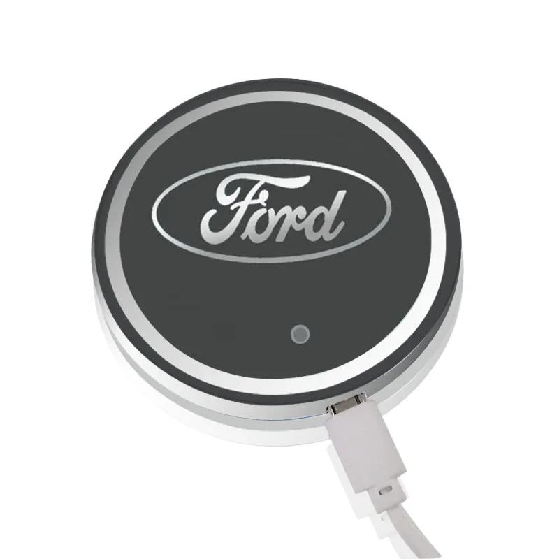 

Car Sticker 7 Colors LED Car Cup Holder Lights Luminous Coaster Water Cup Pad For Ford Escape Kuga Mondeo Ecosport Fiesta Focus чёрный