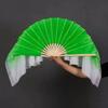 10cm Half Circle Silk Veil Chinese Short Bellydance Fan Hand Dye Adults Fan  Kid Women