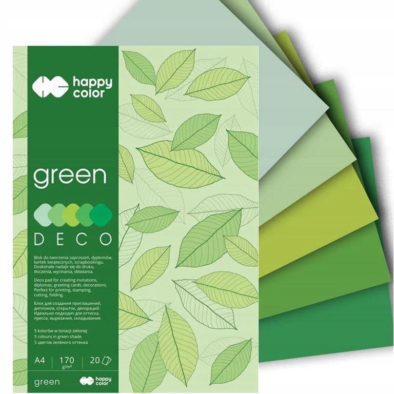 Blok Deco Green A4/20 170G  5 Kolorów 4889 A'5