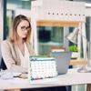 Mini Desk Calendar 2026-2027 with Stickers, 18 Months Standing Flip Small Desk Calendar 8" x 6" Runs from January Until July 2027 Mini Desktop