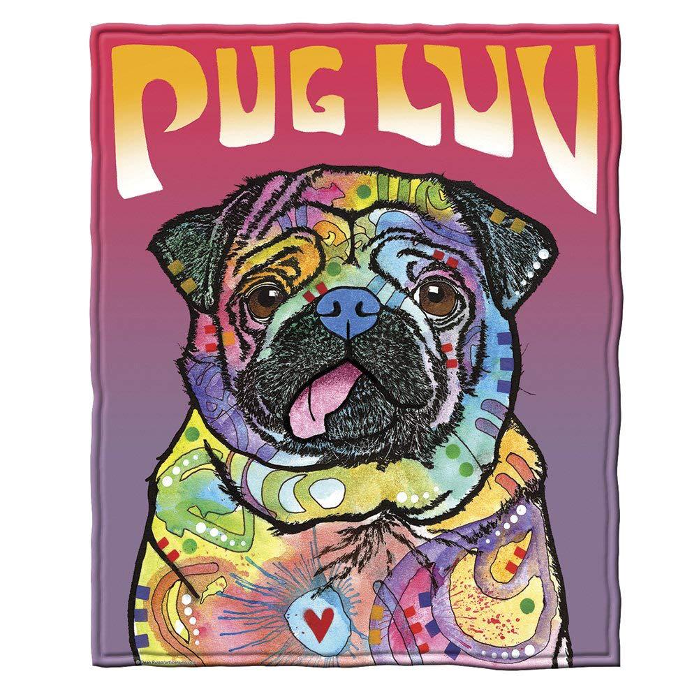 Pug flannel blanket super soft blanket suitable for sofa sheets bedspreads direct supply