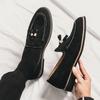 Fashion 2024 Elegant Shoes Men Classic Dress Loafers Men Brand Shoes Tassel Suede Party Leather Shoes Fashion Italy Luxury Designer Shoe