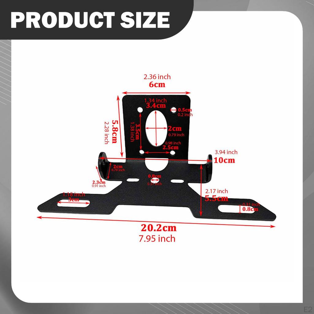 Motorcycle License Plate Taillight Holder Support Part Easy Installation Attachment Rear Light
