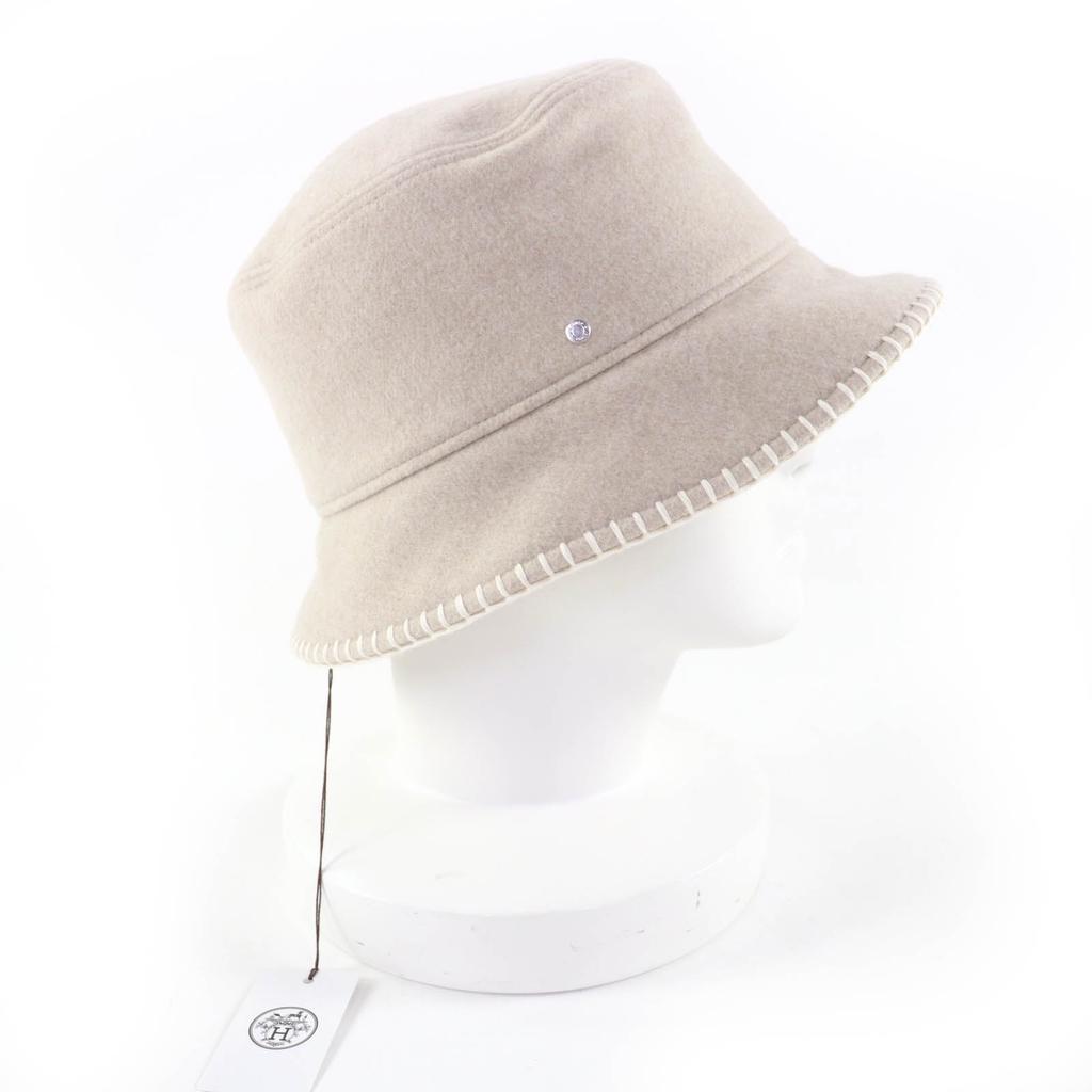 Pristine HERMES Hat Harper Current Product Avalon Stitch Wool Women 57 Used