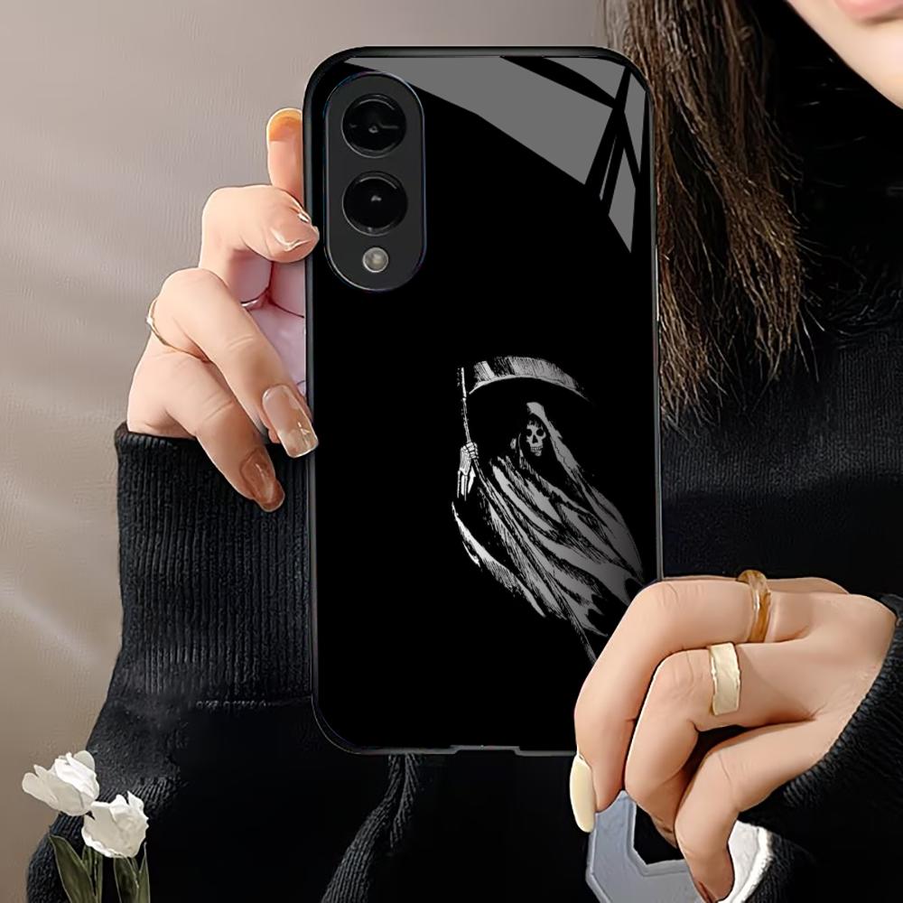 Man Death Life gods PhoneCase Glass PhoneCase for Samsung Galaxy S26 S25 S24 S23 S22 S21 FE Ultra Plus Dropresistant