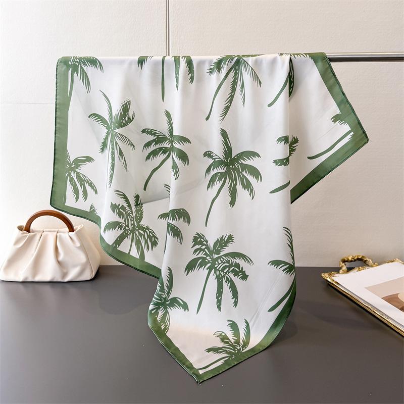 New Paisley Print Silk Scarf For Women Square Hijab Soft Neck Tie Female Fashion Decoration Silk Headscarf 70*70Cm Kerchief