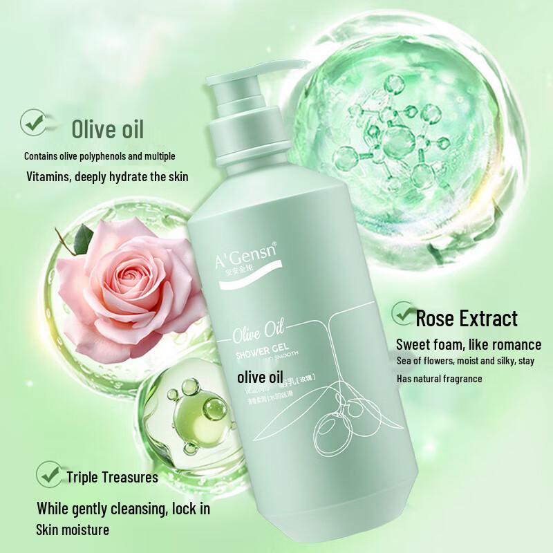A'Gensn Olive Oil Rose Moisturizing Body Wash