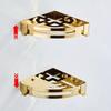 Tuqiu Gold Bathroom Corner Shelf Soap Holder Dual Tier Bathroom Shelves SUS304 Bathroom Shampoo Holder Basket Bathroom Holder