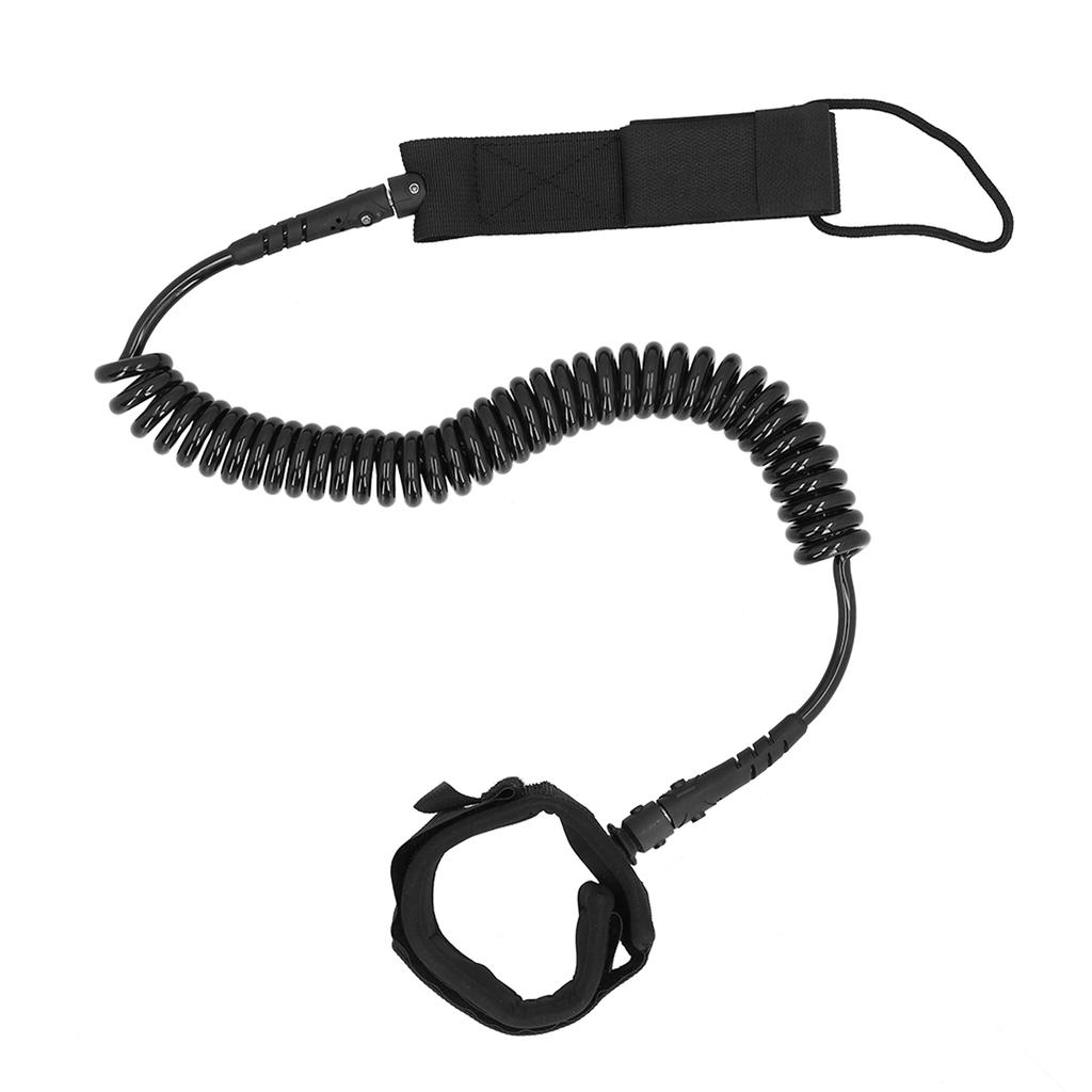 Surfboard Leash Stand Up Paddle Board Leg Ankle Rope Surfing Protection Safety Guard for Flatwater PaddlingBlack