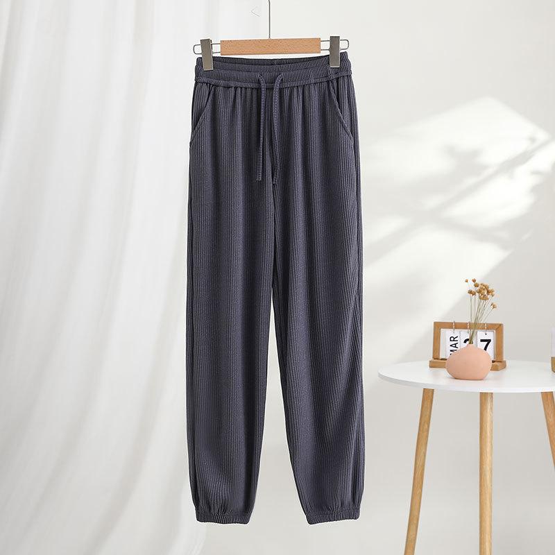 Women's Lounge Pants Soft Casual Drawstring Tie Elastic Waist Cozy Wide Leg Lounge Pants with Pockets Loose Flowy Sweatpants Workout Comfy Jogger