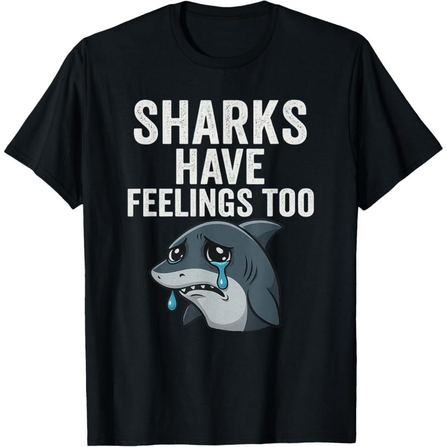 У акул тоже есть чувства - Футболка для любителя дикой природы и моря, морская биология XXXXXL чёрный