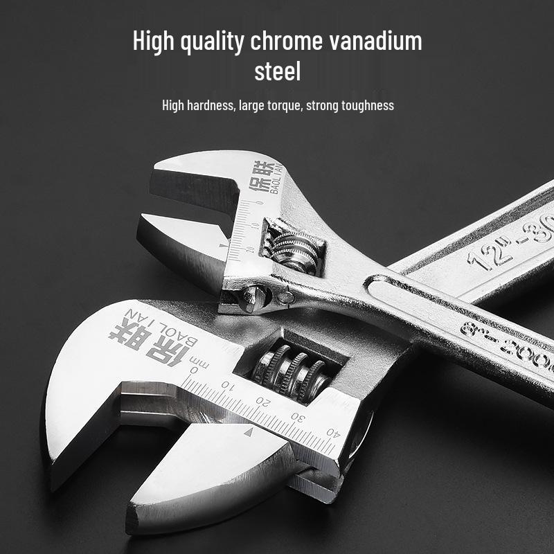 Universal Adjustable Wrench Set: Multifunctional Large and Small Genuine Wrenches