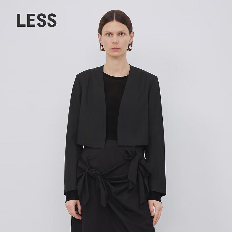 LESS Women s Autumn Loose Wool Blend Short Blazer M