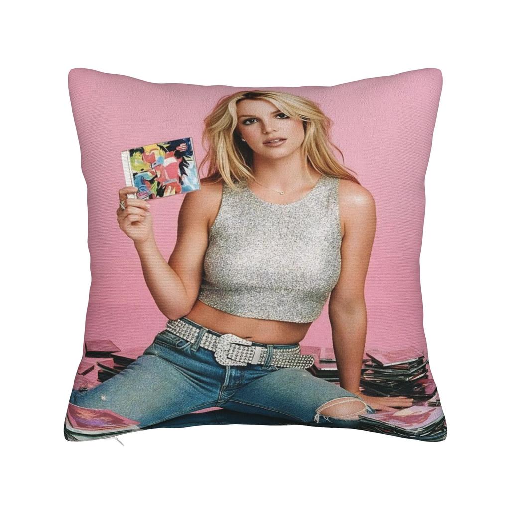 Decorative Pillow Covers Singer Britney Spears Product Seat  Throw Pillow Case Cover Square Style MultiSize