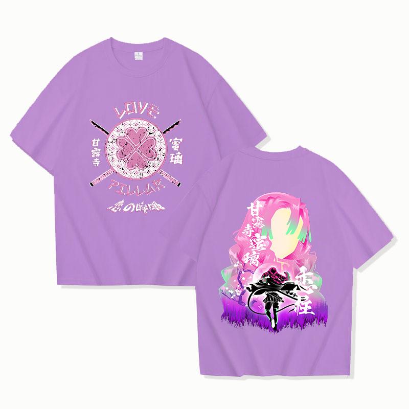 Hot Anime Kanroji Mitsuri Printed T Shirts Fashion Women Men Casual Tops Summer Short Sleeve Harajuku T Shirts