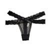 Desire Goddess Lace Thong: Sexy Low Waist Mesh Bow T-Back Panty for Women