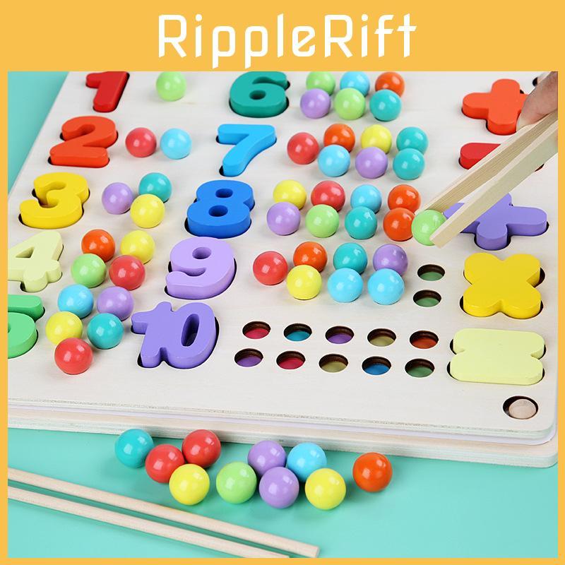 Math Toddler Bead Clip Toy For Fine Motor Development Educational Play Gift