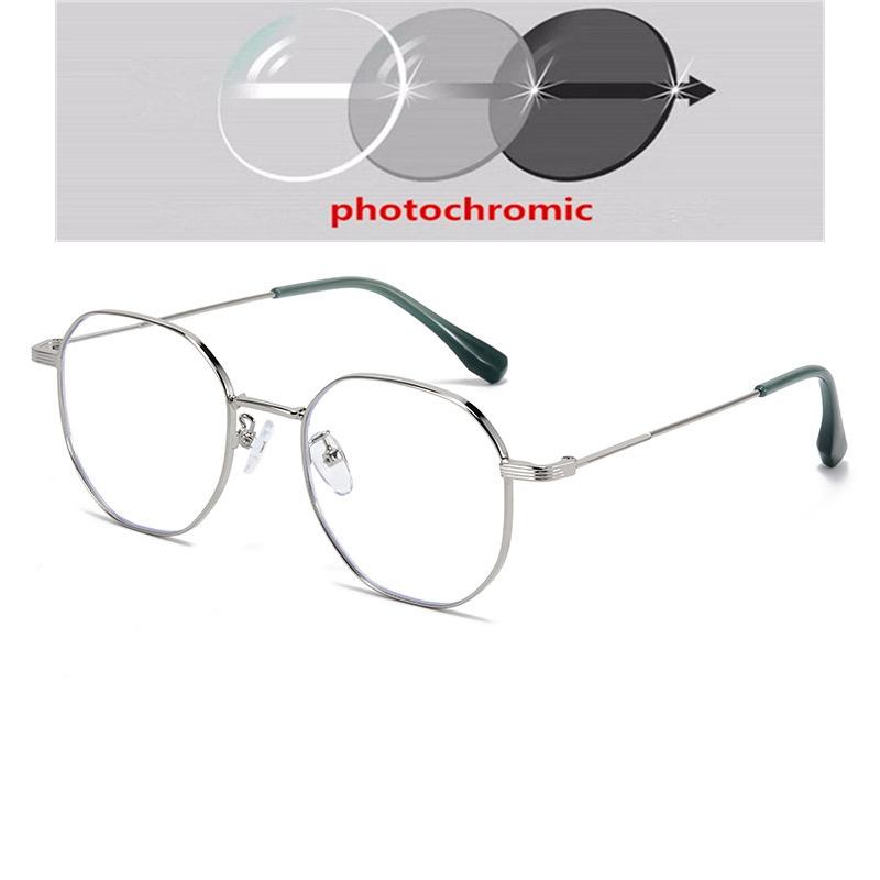 Metal Student Polygon Nearsighted Glasses For Women Men Rose Gold Frame Minus Sight Eyeglasses Prescription 0 -0.5 -0.75 To -6.0