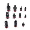 11Pcs Impact Socket Adapter Set Drill Adapters Extensions 1 4 3 8 1 2in Drive CR V CR MO Steel Ball Detent for Car Home