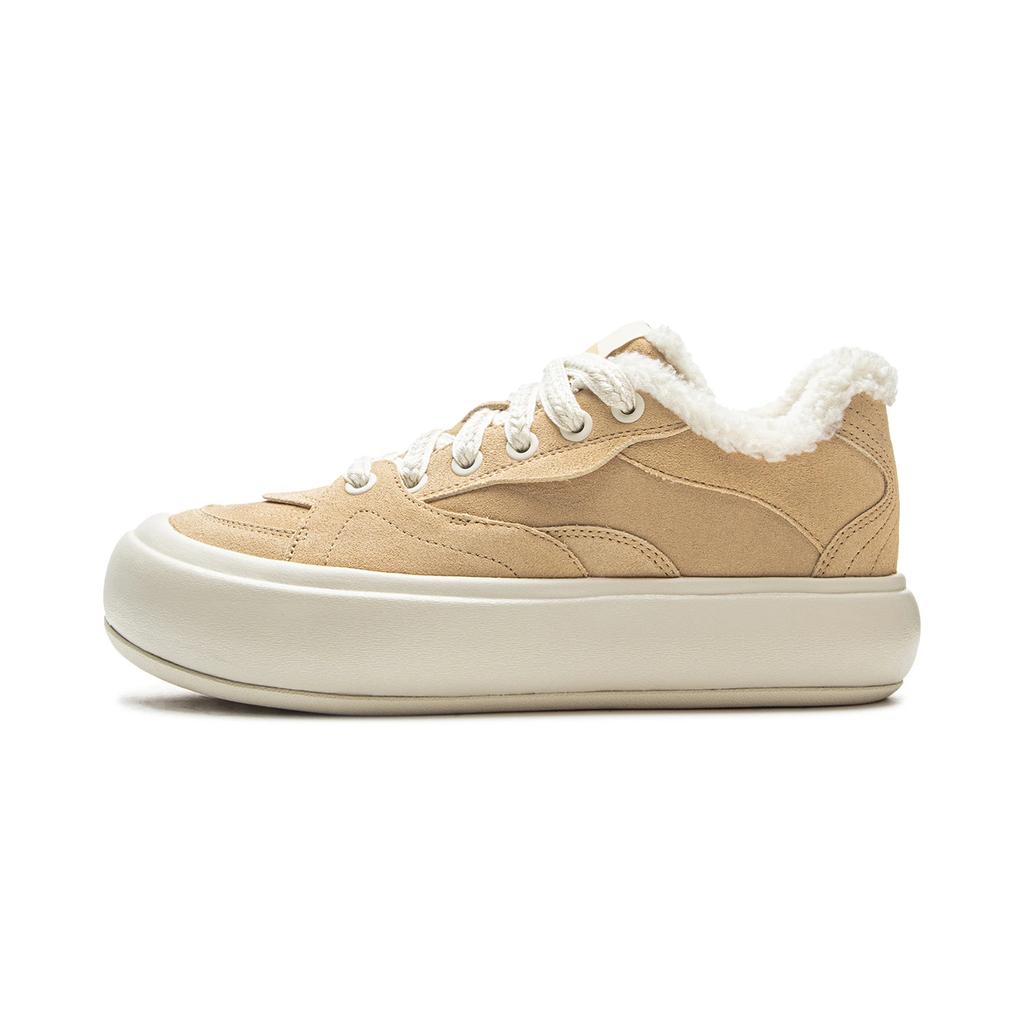 Li Ning Thermal Height Increasing Low Top Skateboard Shoes Women's Tea Brown AZGV270-1