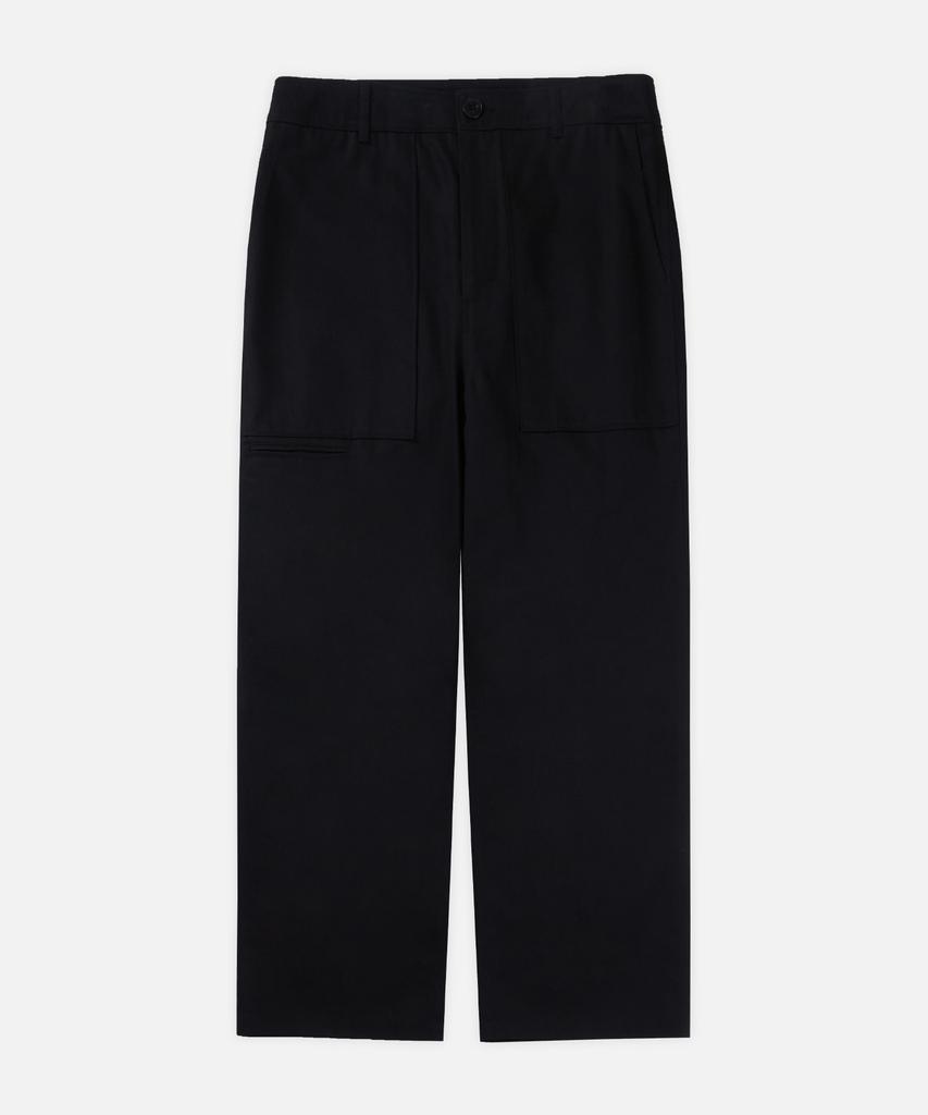 DRAW FIT Wide Fatigue Chino Pants [Black]