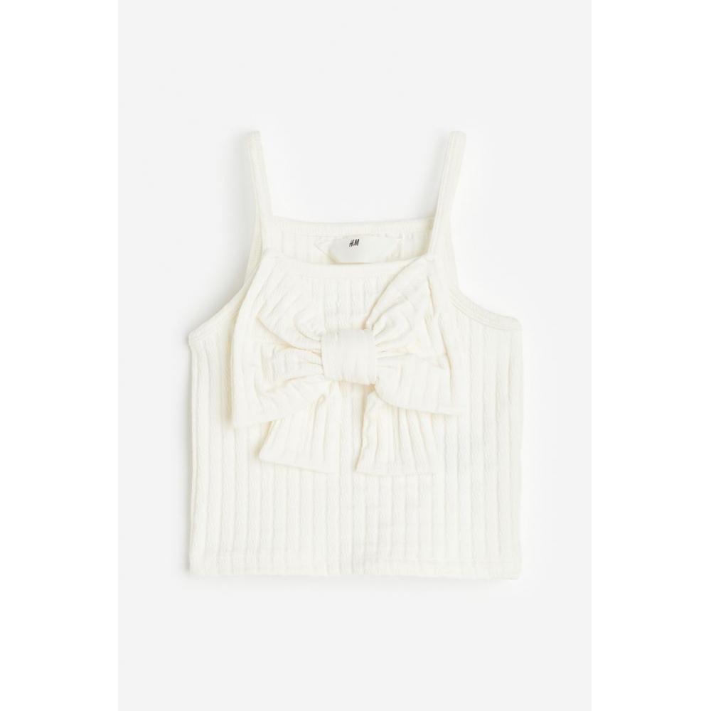 

Топ с ремешком из ленты HM, белый