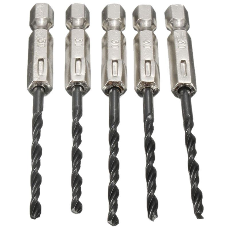 15X Hex Shank Twisted Drill Bit Screw Drilling High Speed Steel 3mm 4mm 5mm Kits
